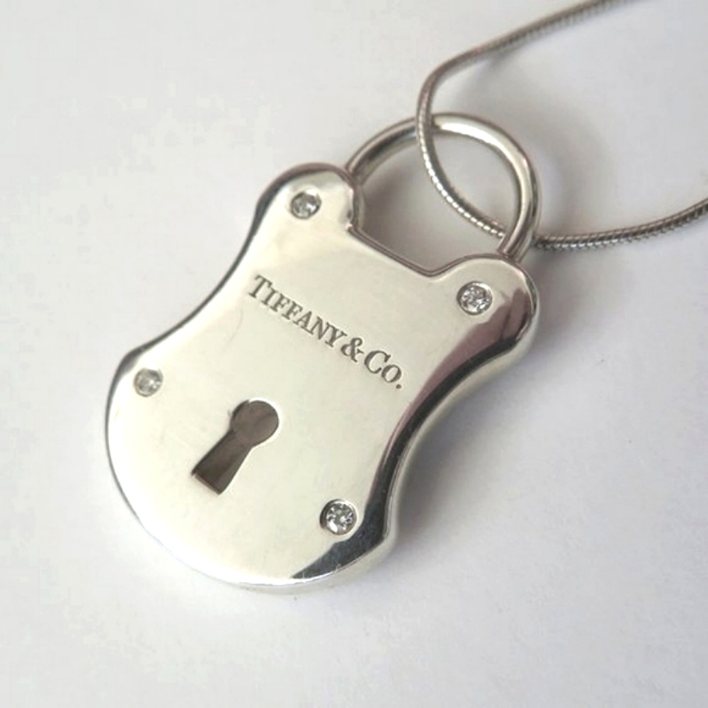 Tiffany's Diamond Sterling Silver Lock Pendant